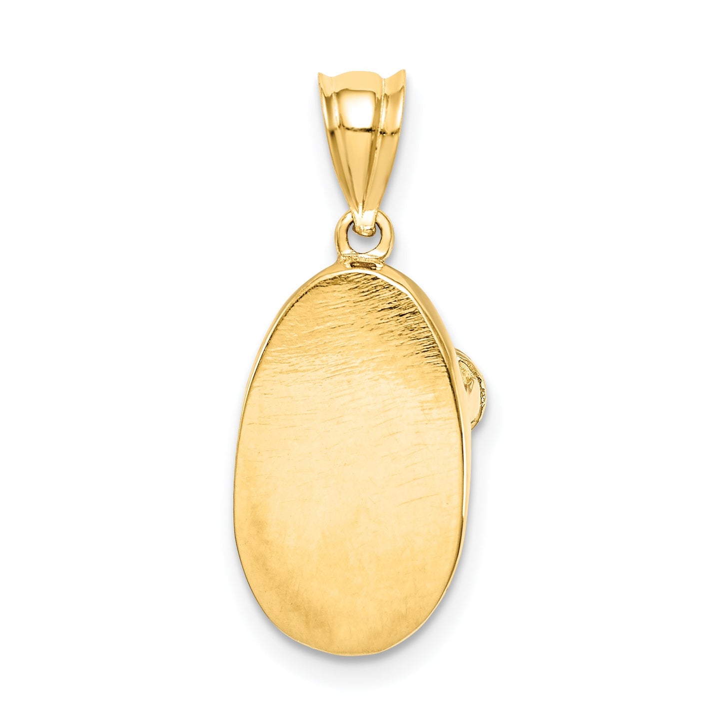 14K Polished 3-D Baby Shoe Pendant