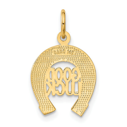 14k GOOD LUCK Horseshoe Charm