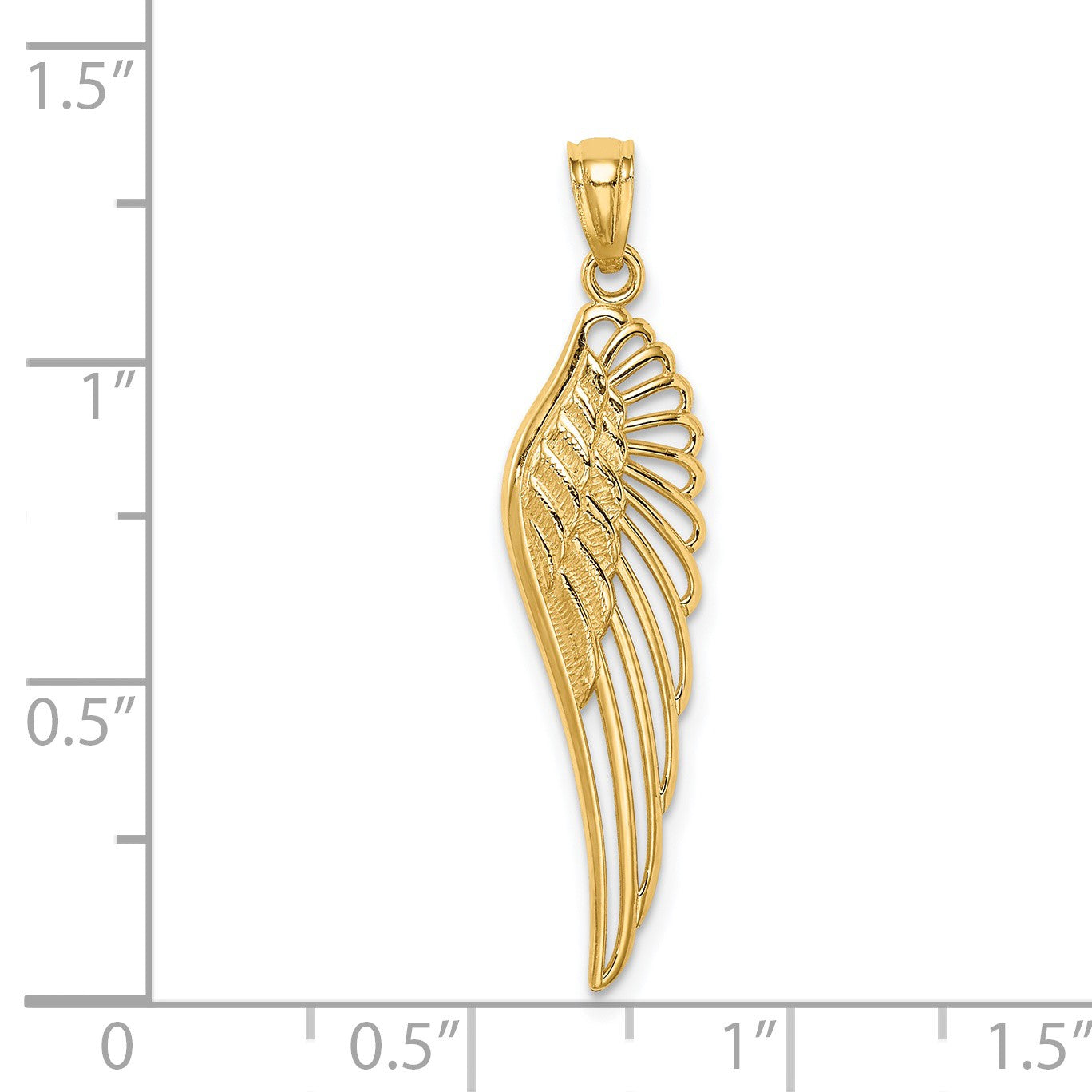 14K Cut-out Angel Wing Pendant