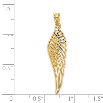14K Cut-out Angel Wing Pendant