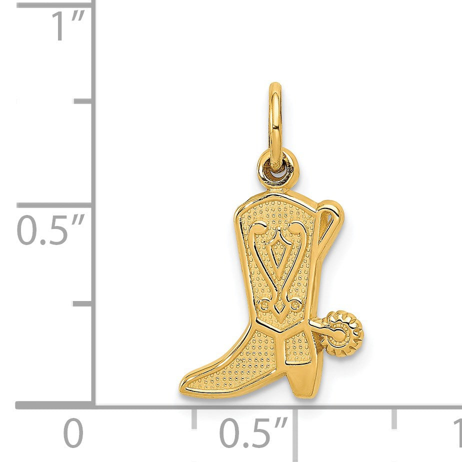 14k Cowboy Boot with Spur Charm