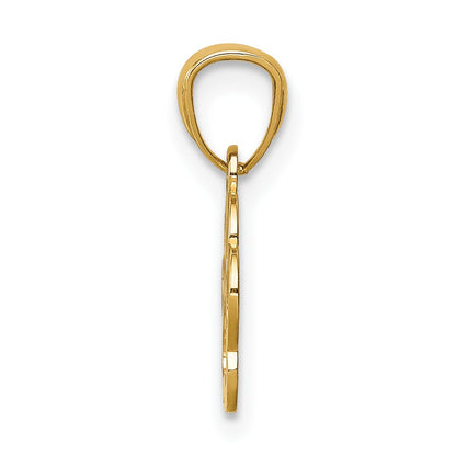 14K Cut-out Paw Print Pendant