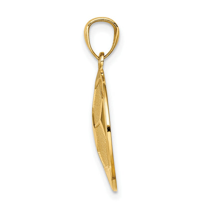 14K Domed Soccer Ball Pendant
