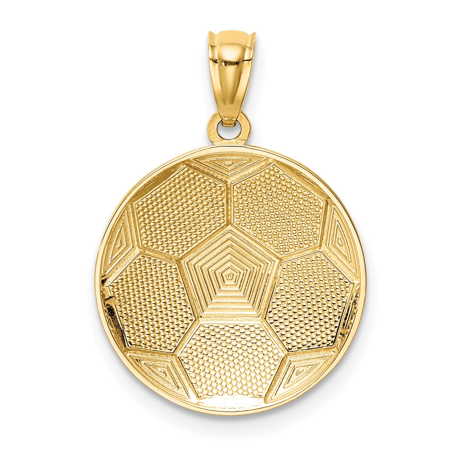 14K Domed Soccer Ball Pendant