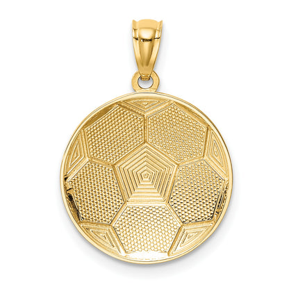 14K Domed Soccer Ball Pendant