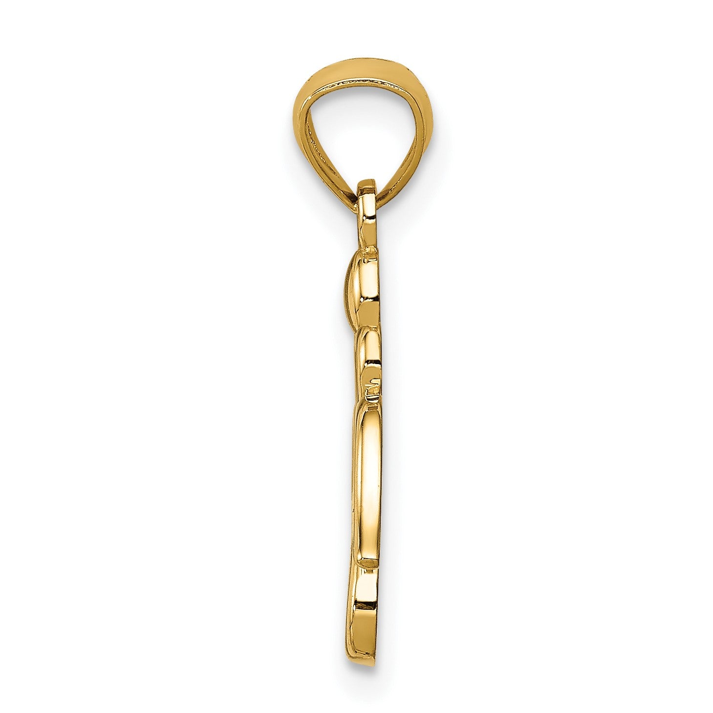 14K Cut-out Angel Pendant