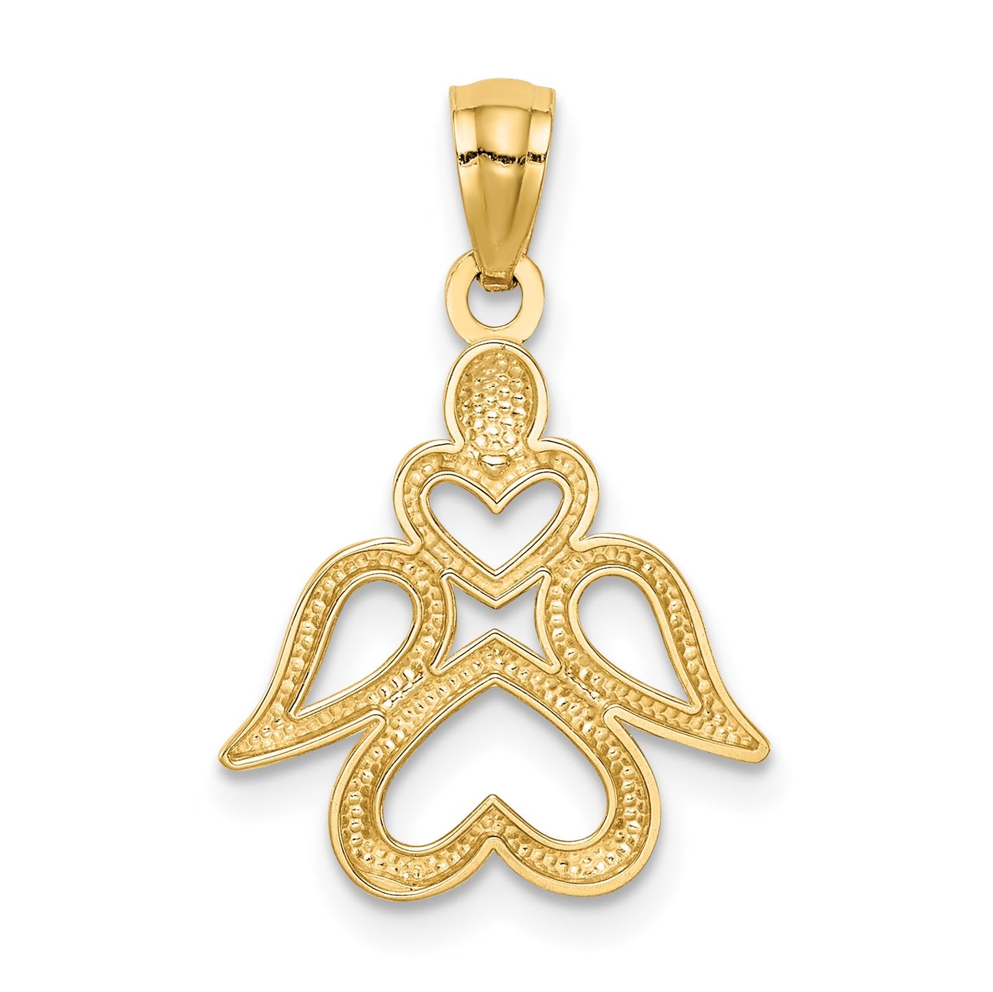 14K Cut-out Angel Pendant