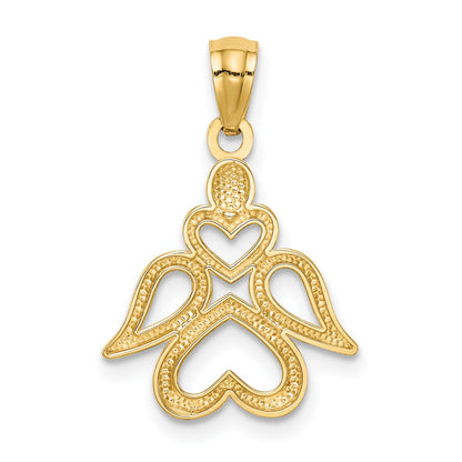14K Cut-out Angel Pendant