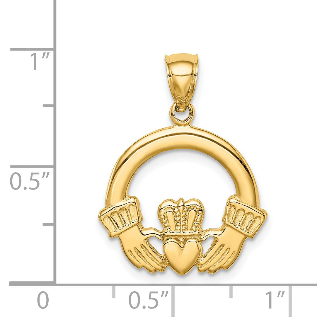 14K Claddagh Pendant