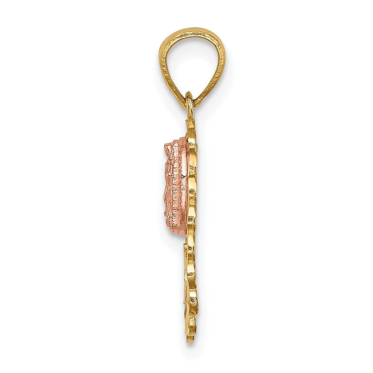 14K Two-tone with White Rhodium Our Lady of Guadalupe 15 Pendant