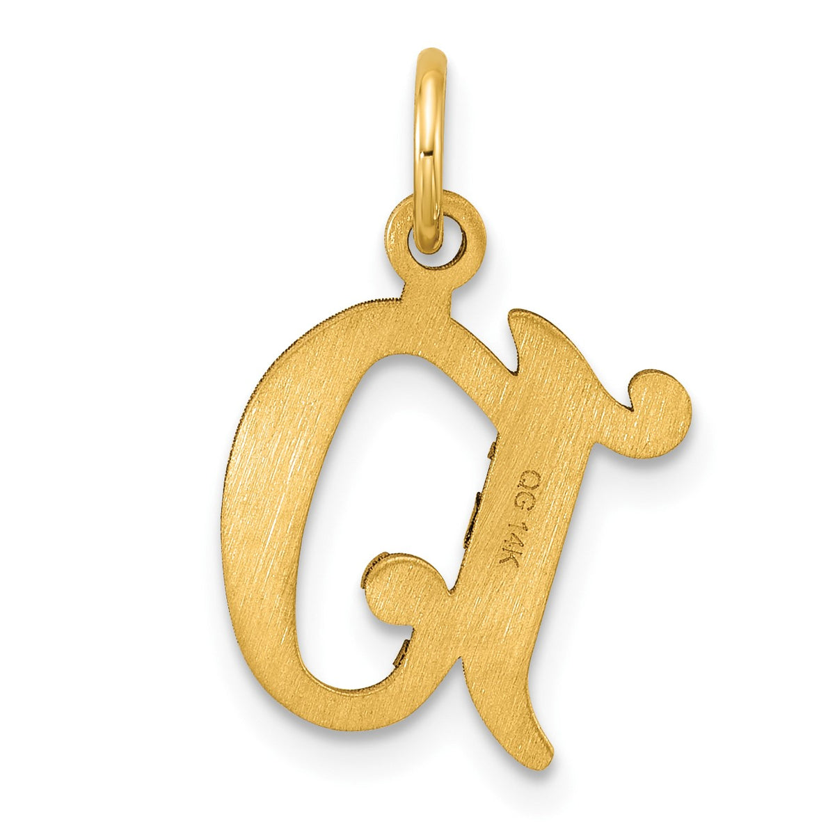 14K Diamond-cut Letter D Initial Charm