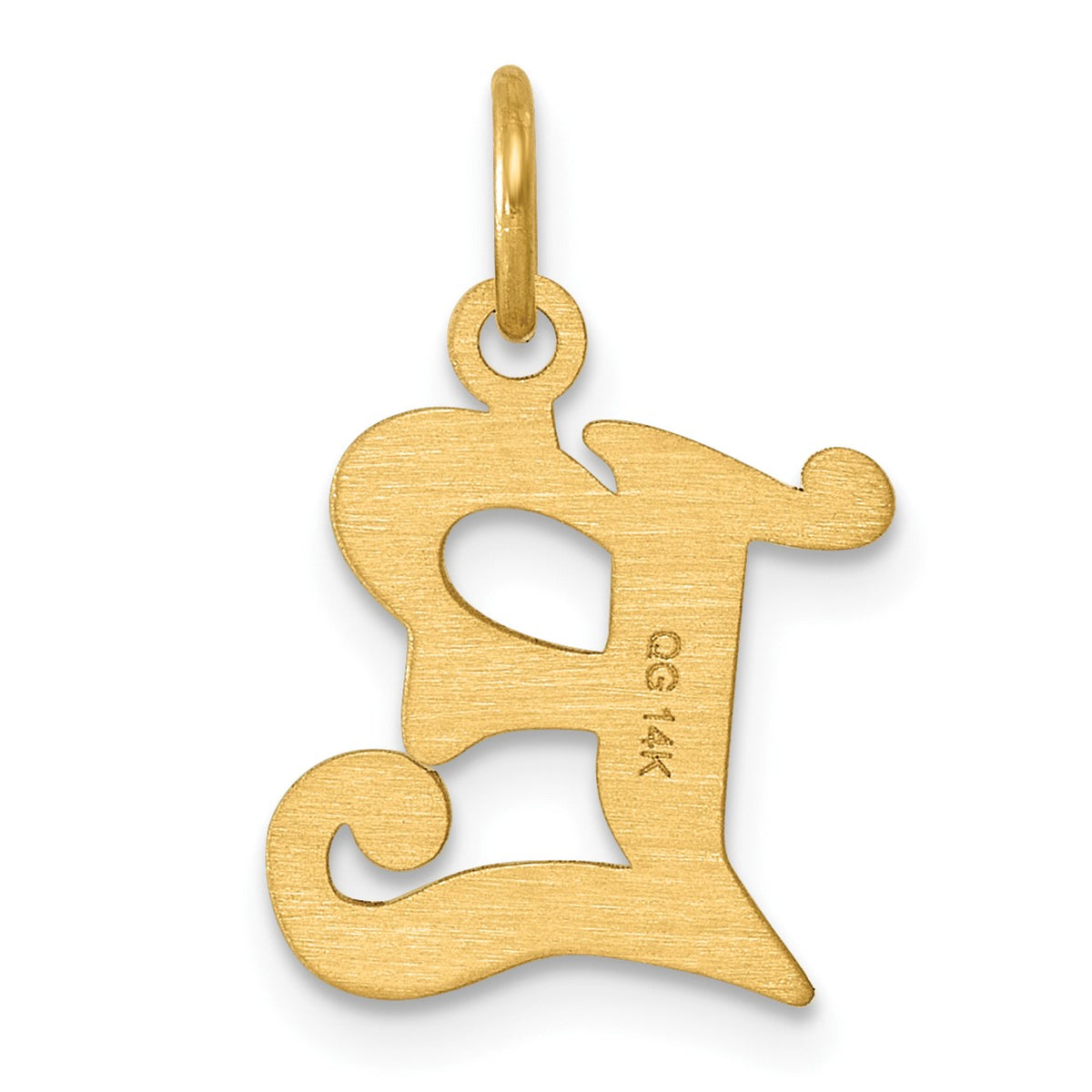 14K Diamond-cut Letter E Initial Charm