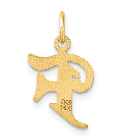 14K Diamond-cut Letter F Initial Charm