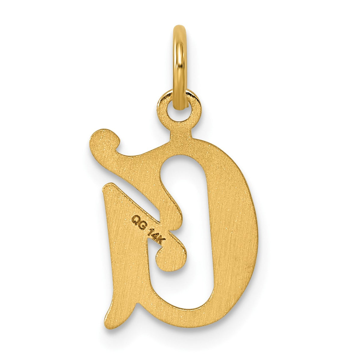14K Diamond-cut Letter G Initial Charm