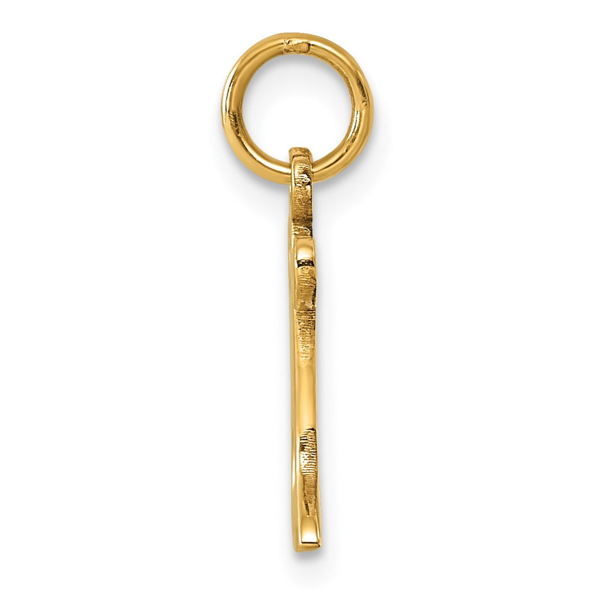 14K Diamond-cut Letter L Initial Charm