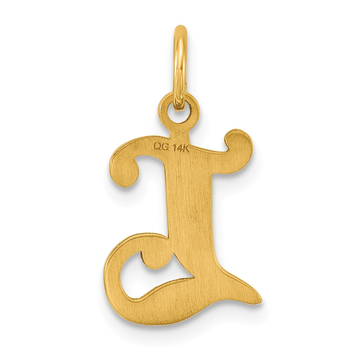 14K Diamond-cut Letter L Initial Charm