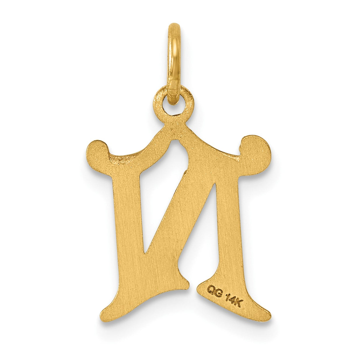 14K Diamond-cut Letter N Initial Charm