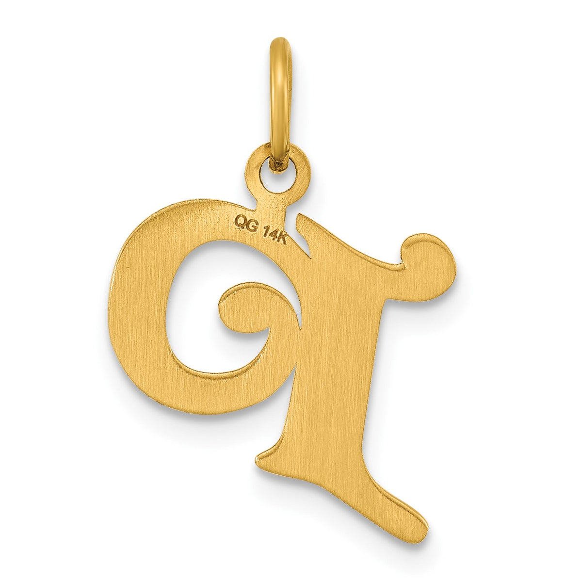 14K Diamond-cut Letter P Initial Charm