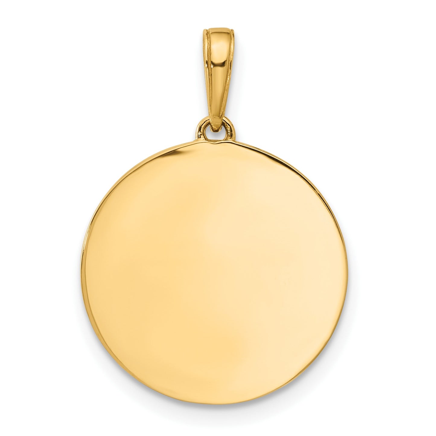 14k and White Rhodium Diamond-cut It's A Girl Pendant