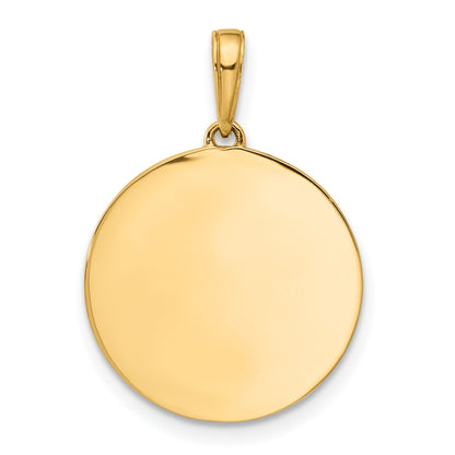 14k and White Rhodium Diamond-cut It's A Girl Pendant