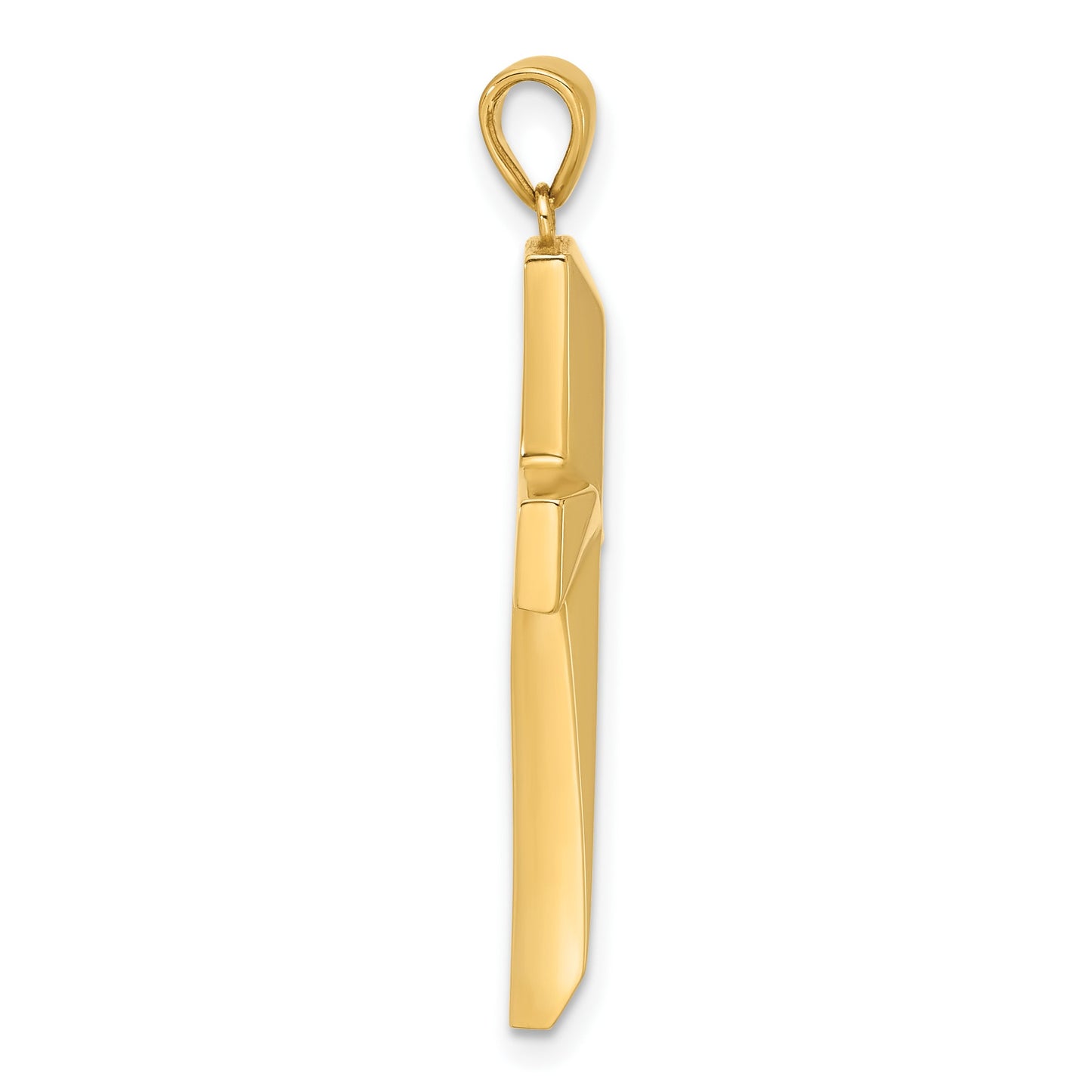 14K Polished Cross Pendant