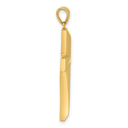 14K Polished Cross Pendant