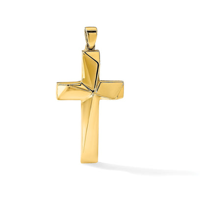 14K Polished Cross Pendant
