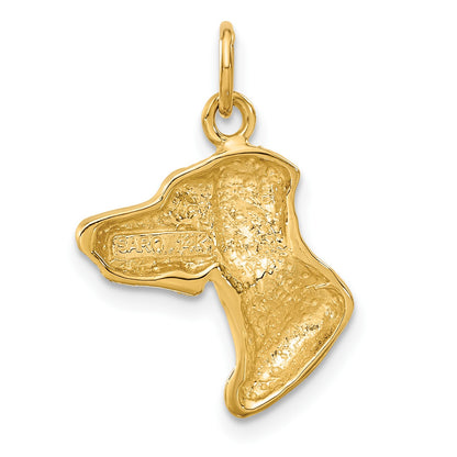 14K Pointer Dog Charm