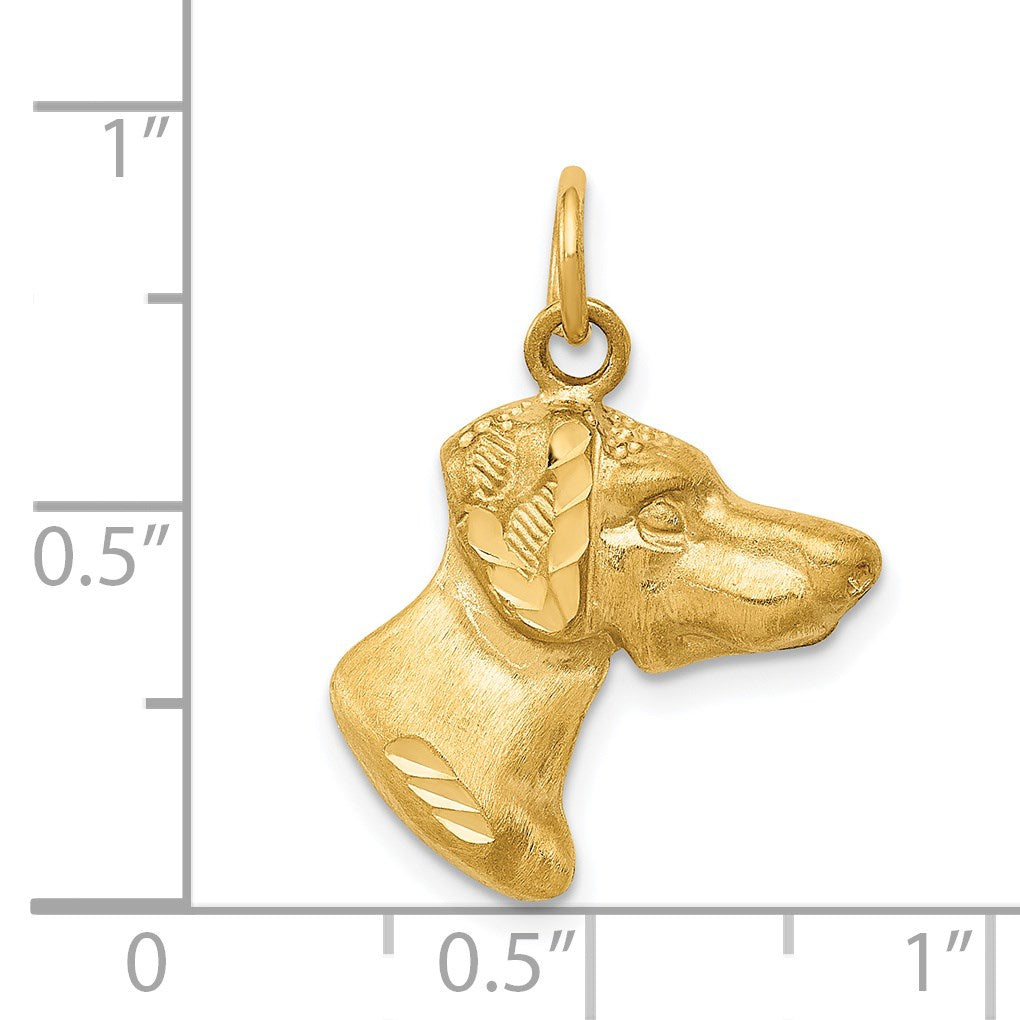 14K Pointer Dog Charm