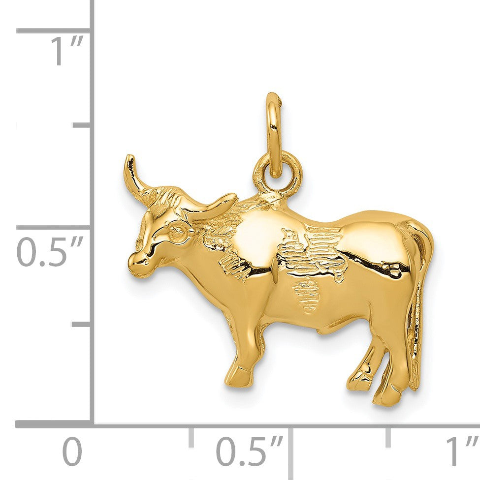 14k Steer Pendant