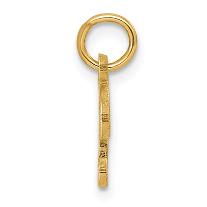 14KY Script Letter F Initial Charm