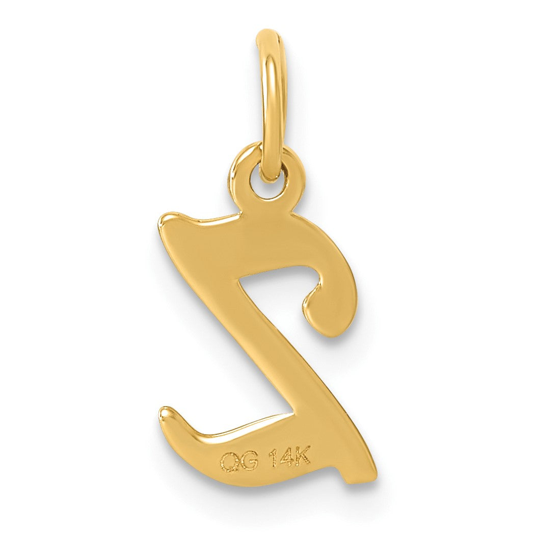 14ky Casted Initial Z Charm