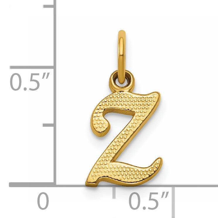 14ky Casted Initial Z Charm