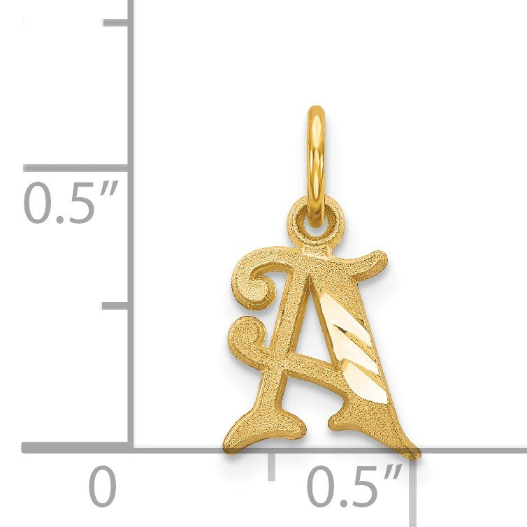 14k Letter A Initial Charm
