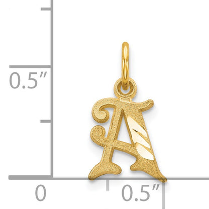 14k Letter A Initial Charm