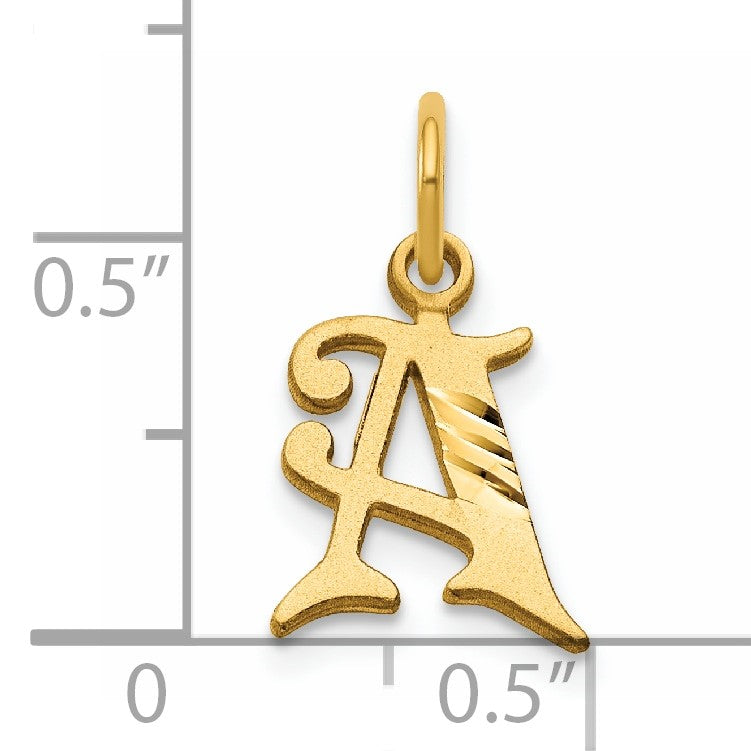 14k Letter A Initial Charm