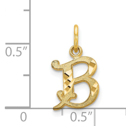 14k Letter B Initial Charm
