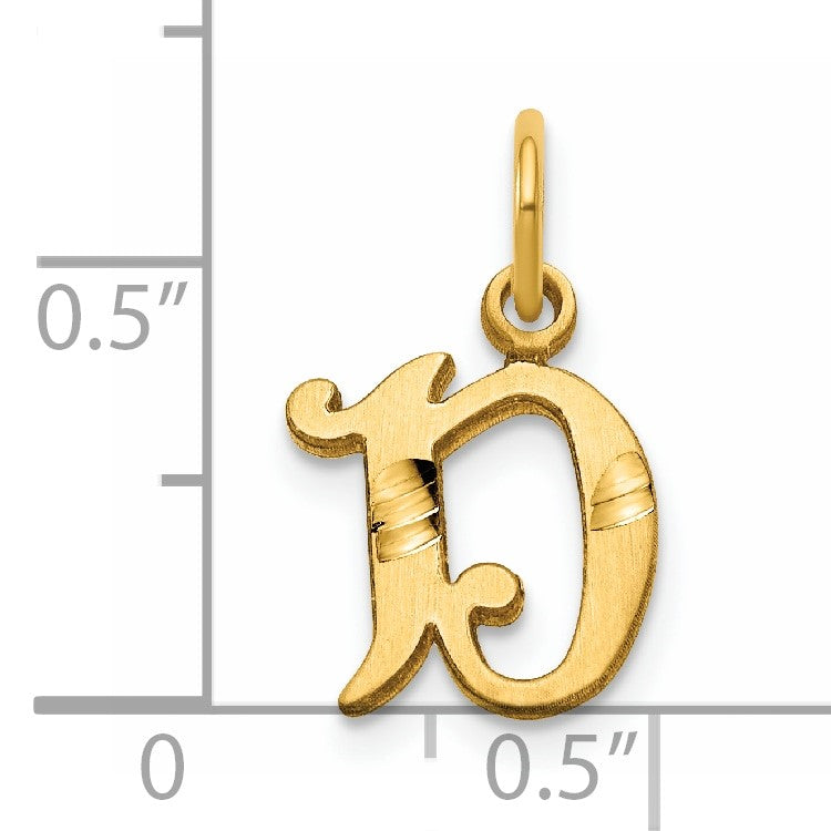 14k Letter D Initial Charm
