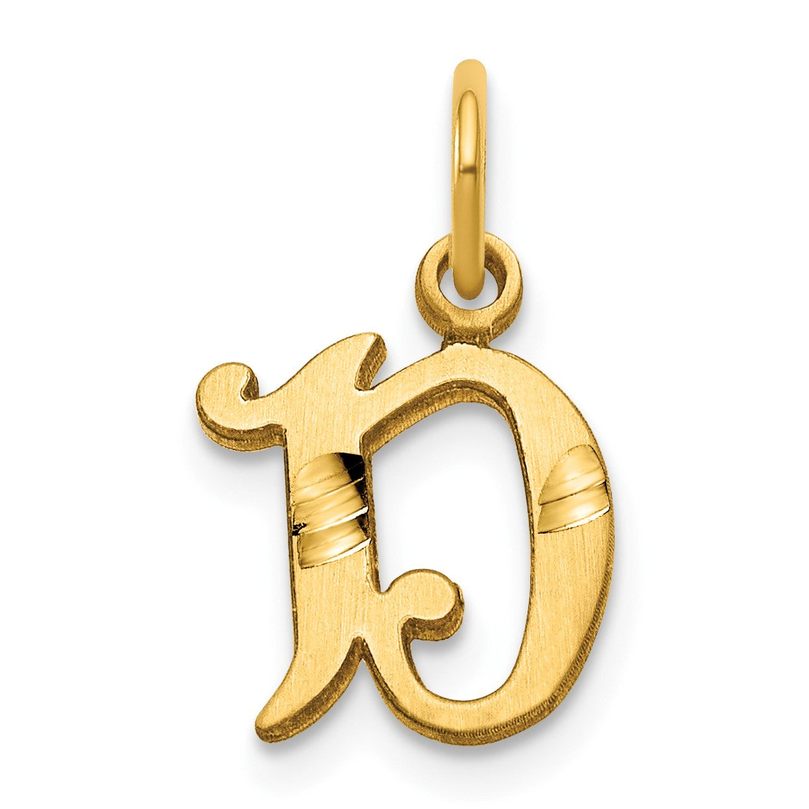 14k Letter D Initial Charm