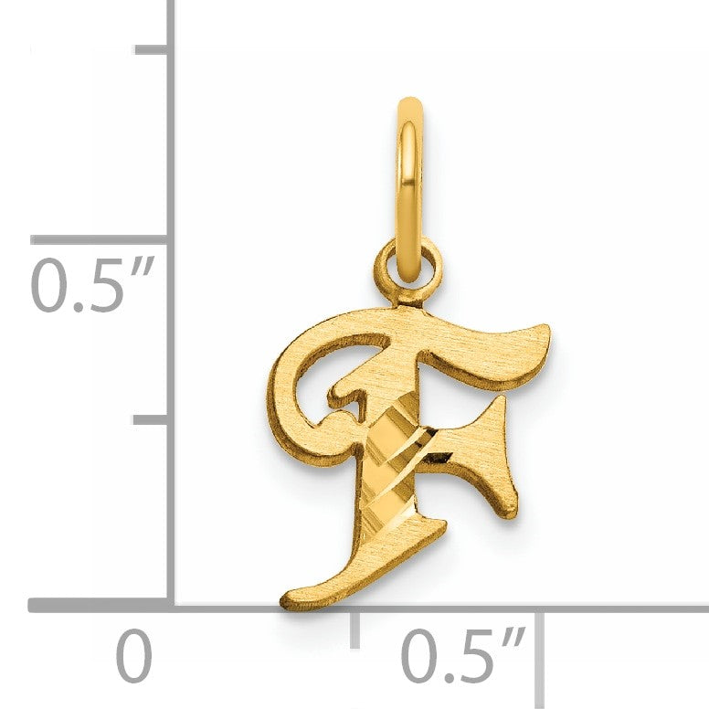 14k Letter F Initial Charm