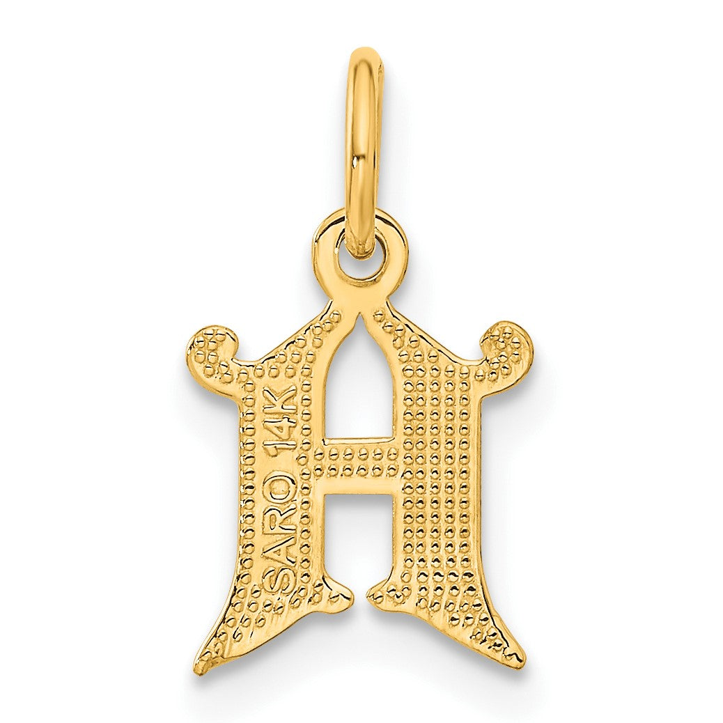 14k Letter H Initial Charm