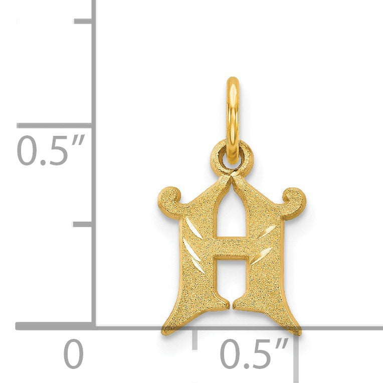 14k Letter H Initial Charm
