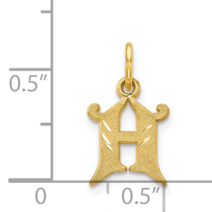 14k Letter H Initial Charm