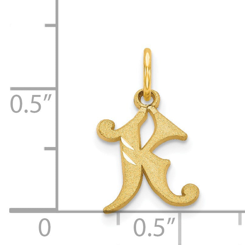 14k Letter K Initial Charm