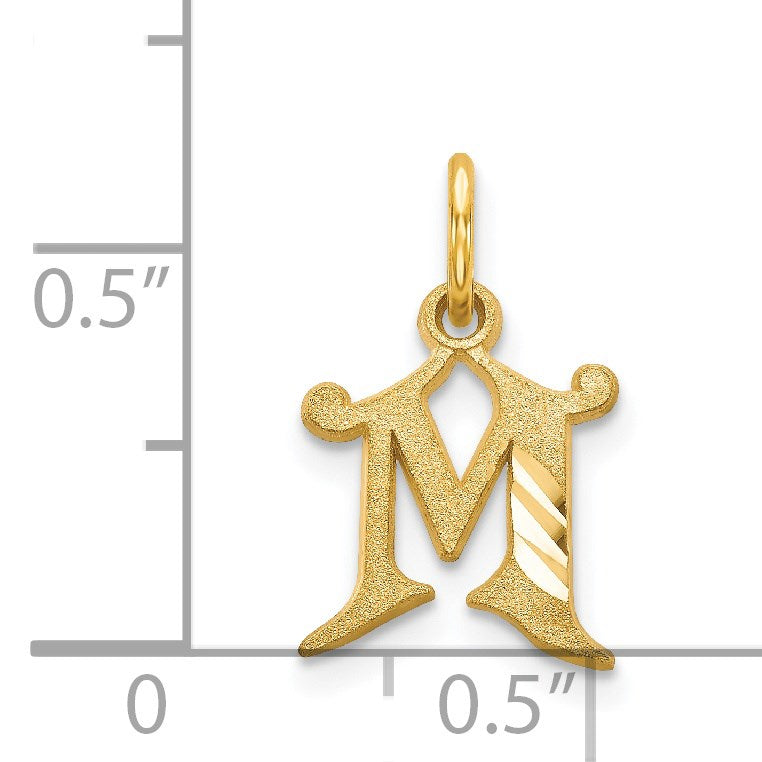 14k Letter M Initial Charm