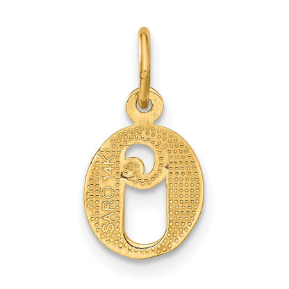 14k Letter O Initial Charm