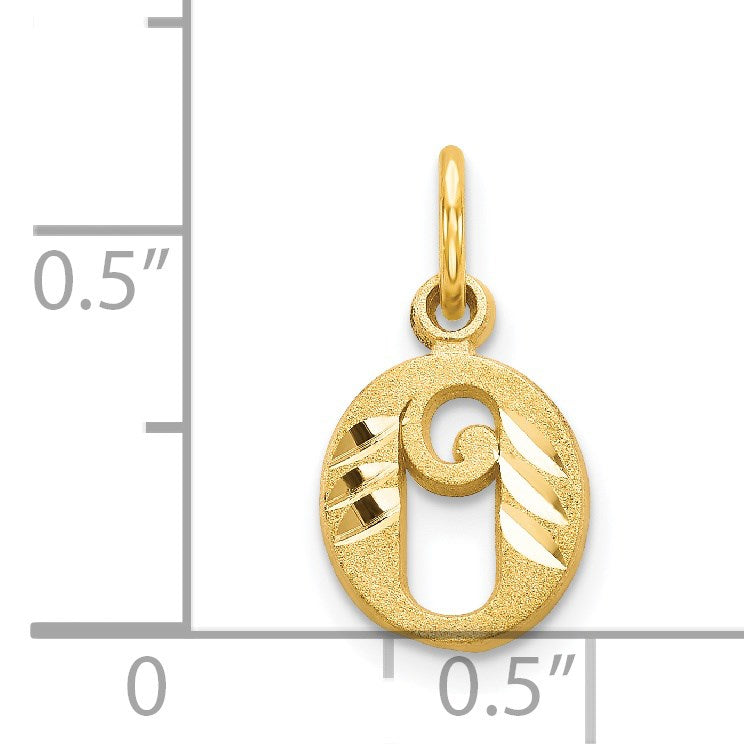14k Letter O Initial Charm