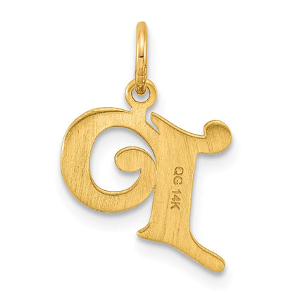 14k Letter P Initial Charm