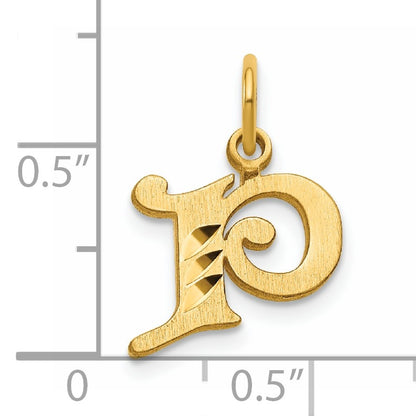 14k Letter P Initial Charm