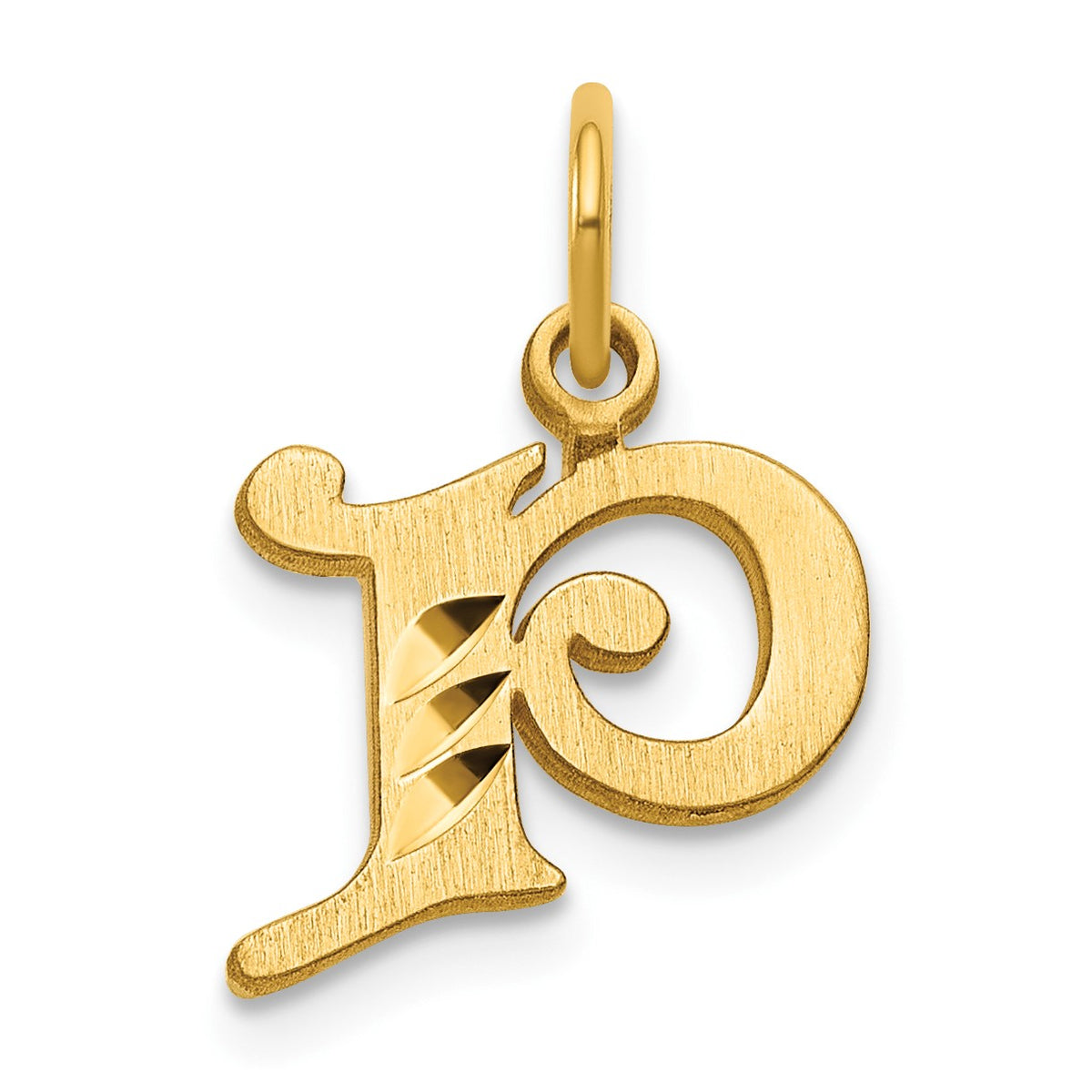 14k Letter P Initial Charm